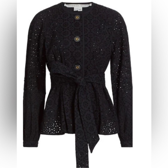 Veronica Beard Jackets & Blazers - Veronica Beard Kapnos Eyelet Jacket - Black Size 2